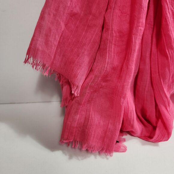 Fashion Scarf Thin Polyester  Colorful Pink Turquoise Oblong MIXIT Lot Of Two - Picture 3 of 9